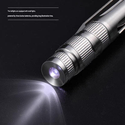 TC4 Titanium Tactical EDC Pen with LED & Tungsten Bezel