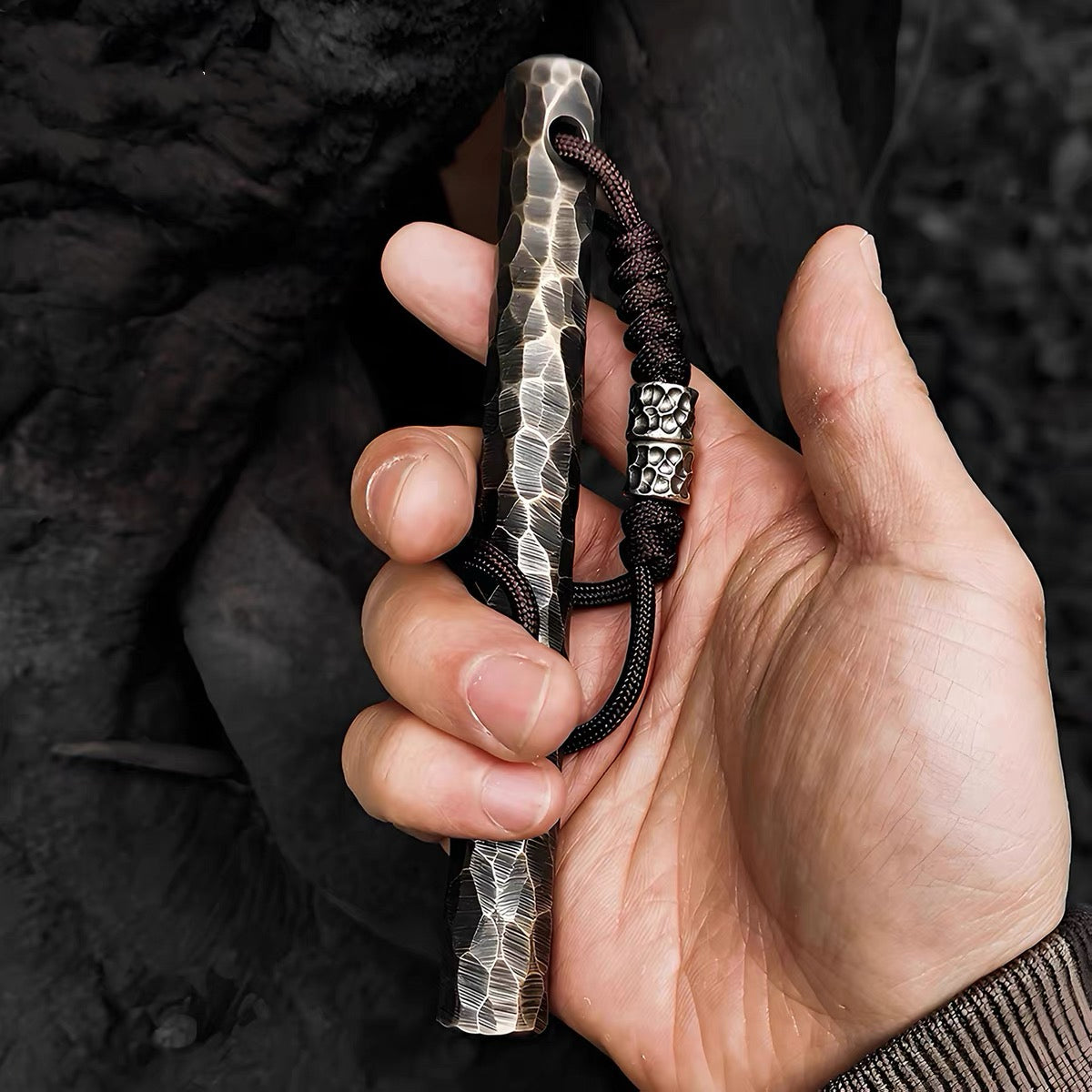 Titanium Impact Pry Bar | Hand-Hammered Texture