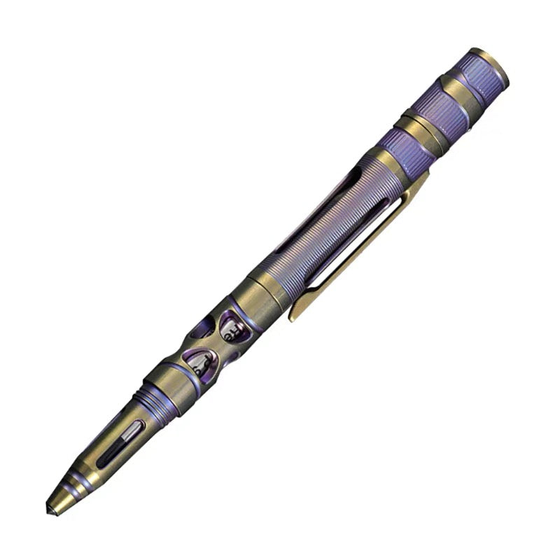 TC4 Titanium Tactical EDC Pen with LED & Tungsten Bezel