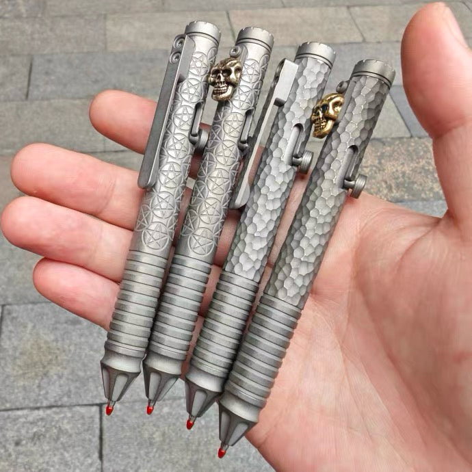 VM-S117 Mini TC4 Titanium Bolt-Action Pen (Skull Edition)