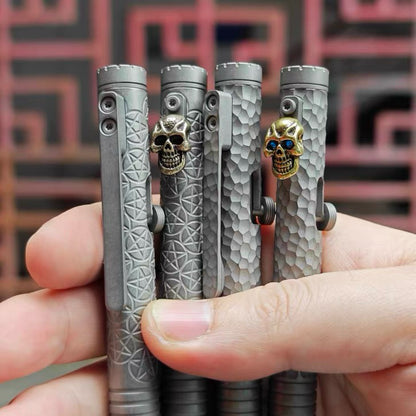 VM-S117 Mini TC4 Titanium Bolt-Action Pen (Skull Edition)